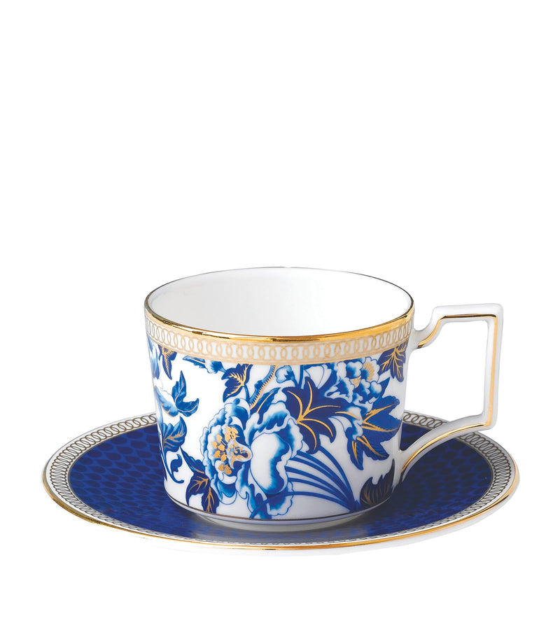 Wedgwood Hibiscus coffee cup and saucer (British brand)