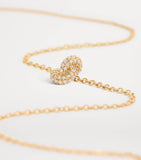Engelbert Yellow Gold and Pavé Diamond Legacy Knot Necklace - British product