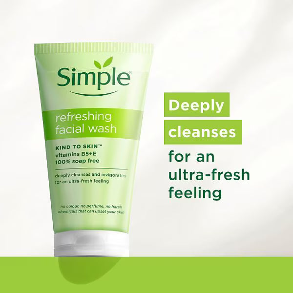 Simple Kind to Skin Refreshing Facial Wash (British brand)