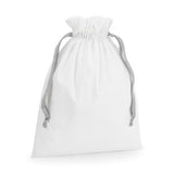 Westford Mill Cotton Drawstring Gift Bag (22cm x 15cm) GOODS Superdrug Soft White/Light Grey