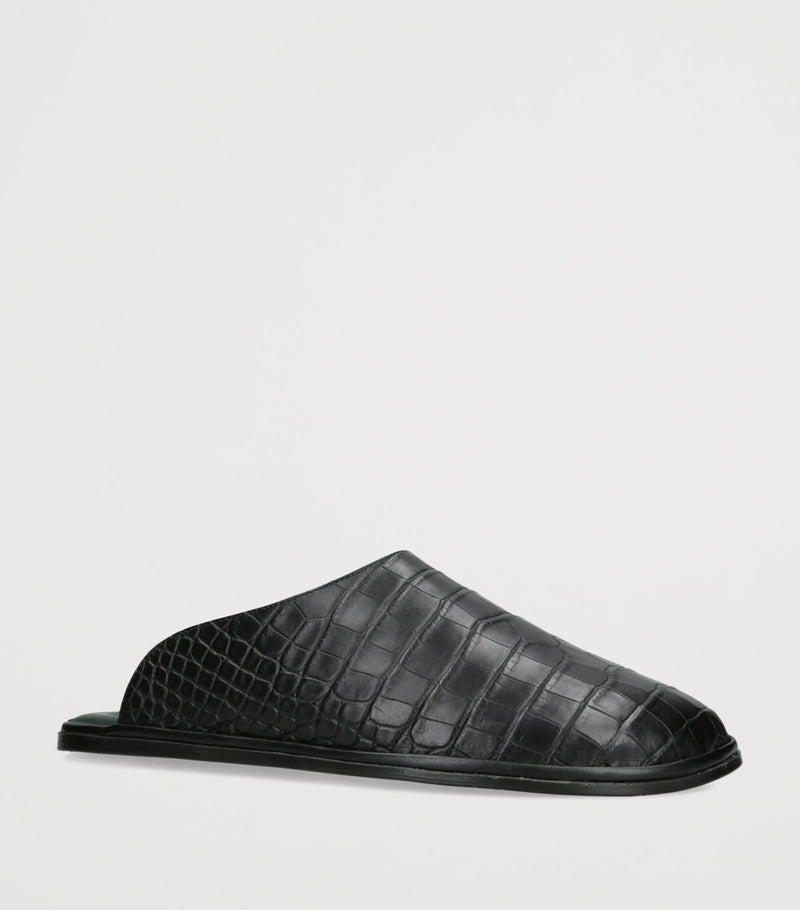 Brotini alligator leather mules - British product