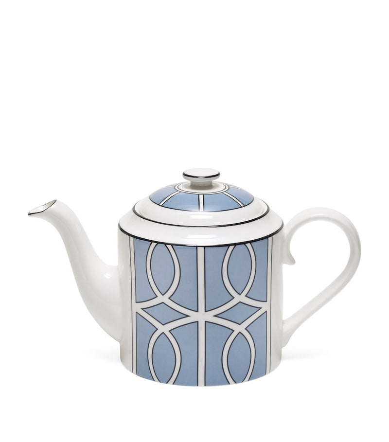 Fine Bone China Mug with Pastel Geometric Print