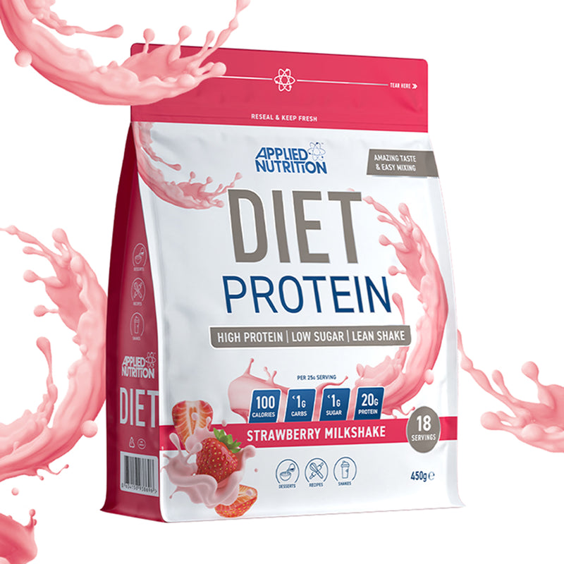 Applied Nutrition Diet Protein Strawberry Milkshake 450g (18 Servings)