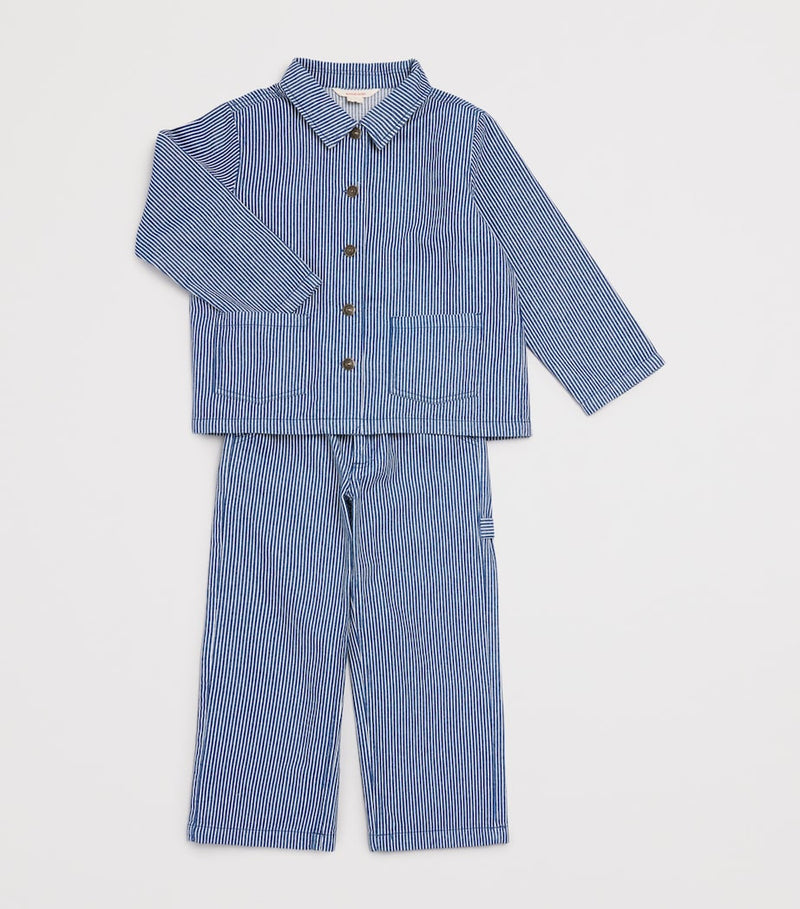 KONGES SLOJD organic cotton striped jacket for children aged 9 months to 10 years, UK version