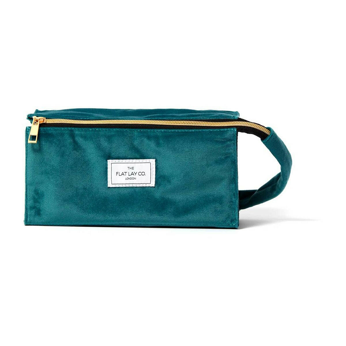 The Flat Lay Co. Teal Velvet Box Makeup Bag GOODS Boots