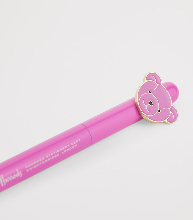 Harrods Teddy Bear Topper Ballpoint Pen