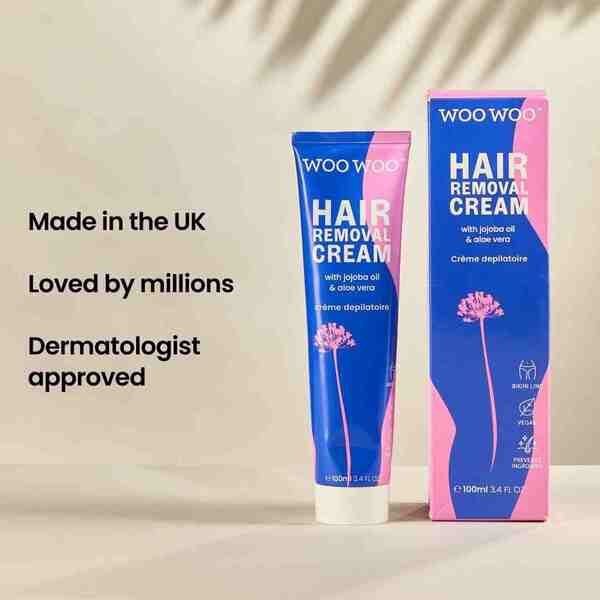 WooWoo hair removal cream sensitive skin 200ml (British brand)