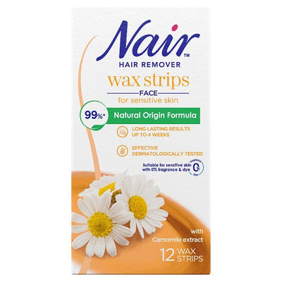 Nair Chamomile Face Cold Wax Strips 16 Count