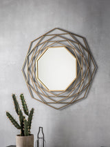 Gallery Home Concept Mirror Geometric Octagonal Wall Mirror 91x91cm