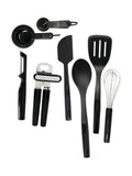 KitchenAid black kitchen utensil set 15-piece, UK version