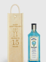 Bombay Sapphire Personalised Happy Anniversary Gin Gift Box