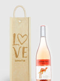 Gifted Drinks rose wine personalised gift box, imported from the UK