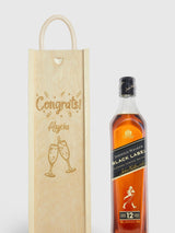 Johnnie Walker Black Label Scotch Whisky Personalised Gift Box