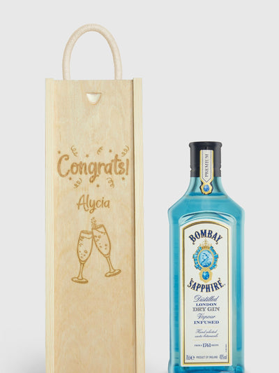 Bombay Sapphire Personalised Congratulations Gin Gift Box