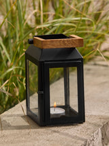 Black Bronx Metal Mini Lantern Candle Holder