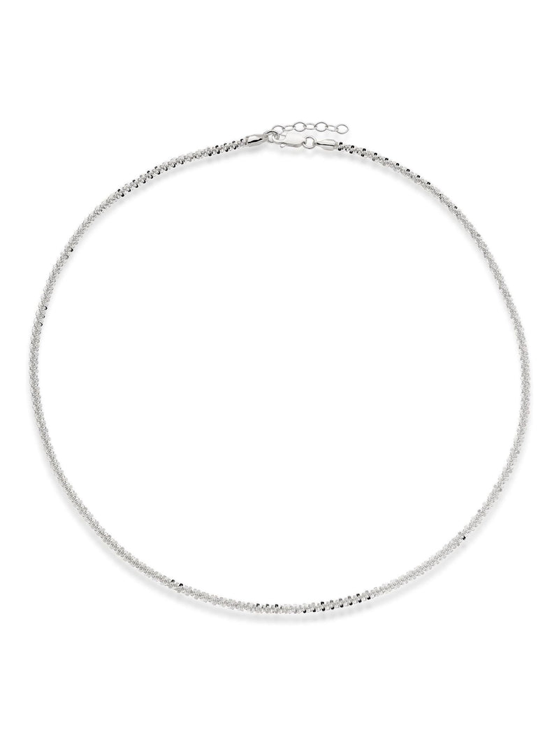 Twisted Sterling Silver Necklace 45cm