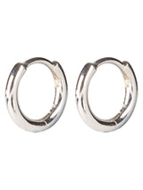 Oliver Bonas Silver Tone Juniper Mini Huggie Earrings
