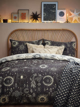 Furn Charcoal/Cream Constellation Reversible Duvet Cover and Pillowcase Set