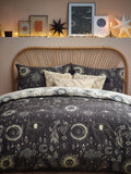 Furn charcoal cream constellation reversible duvet cover and pillowcase set - British product