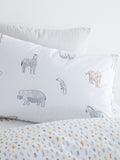 Bianca Kids Zoo Animals duvet cover and pillowcase set - British product