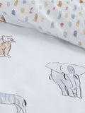 Bianca Kids Zoo Animals duvet cover and pillowcase set - British product