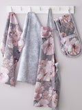 Catherine Lansfield Grey Floral Apron 70 x 80cm - British product