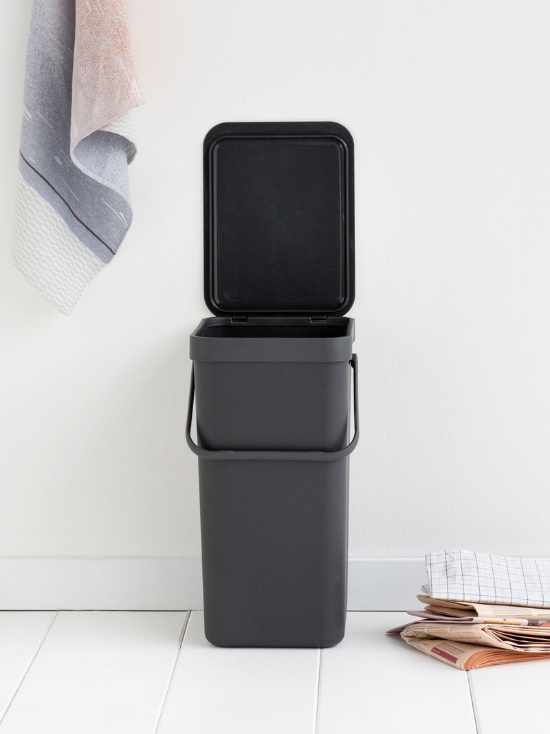 Brabantia Grey Sort & Go 16L waste bin - British product