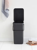 Brabantia Grey Sort & Go 16L waste bin - British product