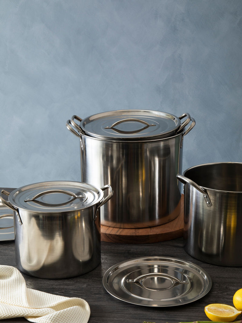 Essentials by Premier Silver Set of 4 Stainless Steel Stockpot