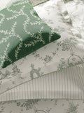 V&A Green Garden Of Love duvet cover and pillowcase set (British brand)