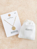Gold tone waterproof stainless steel zodiac necklace, UK version