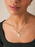 Gold tone waterproof stainless steel zodiac necklace, UK version