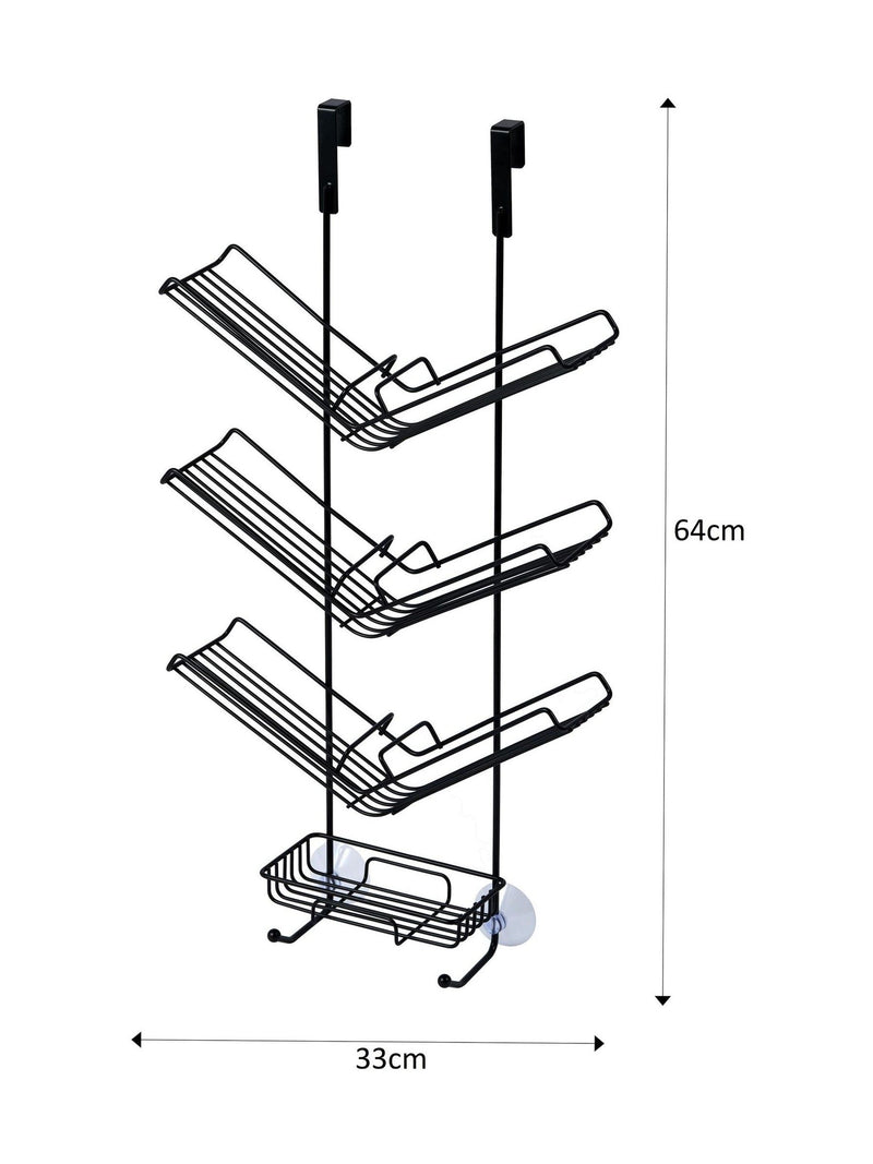 Showerdrape Black Atrium Shower Caddy