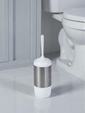 Showerdrape White Elite toilet brush set (British brand)