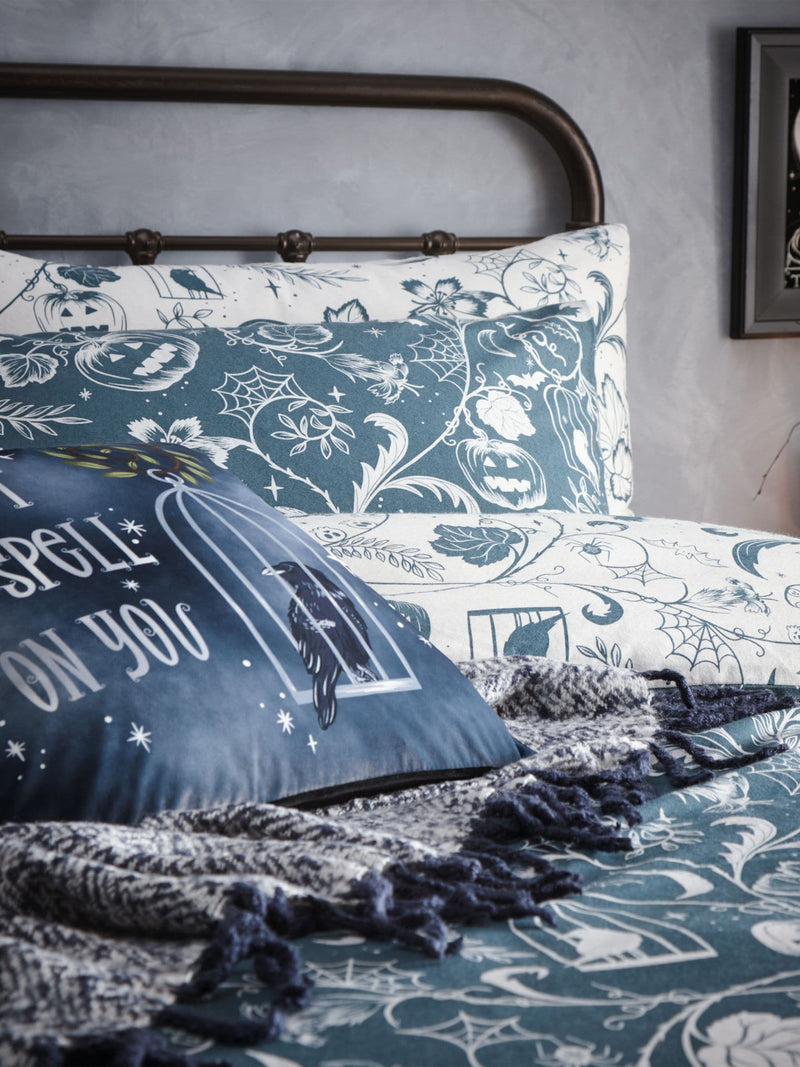Furn Blue/Grey Spellbound duvet cover and pillowcase set - British product