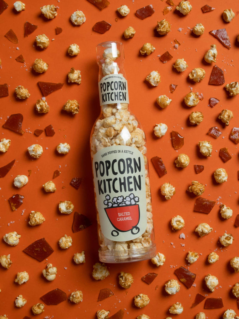 Popcorn Kitchen gourmet popcorn gift bottles triple pack, imported from the UK