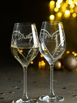 Loveabode Personalised Diamante Wine Glasses Set of 2