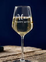 Loveabode Personalised Large Birthday Wine Glass 13oz 37cl