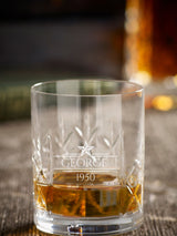 Loveabode Personalised Name & Date Crystalite Glass Whisky Tumbler 320ml