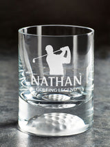 Loveabode Personalised Golf Silhouette Whisky Tumbler 8oz