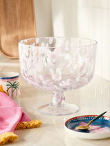 Pink Confetti Large Trifle Serving Bowl