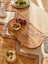 Natural Wood Footed Medium Serving Board