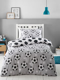 Catherine Lansfield football duvet cover set in grey - British product