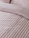 Catherine Lansfield blush pink reversible stripe duvet cover set - British product