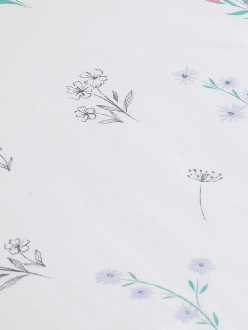 Catherine Lansfield pink bunny tails ditsy flowers fitted sheet - British product