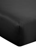 Catherine Lansfield Black Silky Soft Satin Fitted Sheet