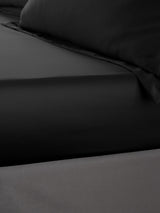 Catherine Lansfield Black Silky Soft Satin Fitted Sheet