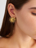 Hermina Athens Gold Plated Sun Earrings, UK version