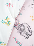 Catherine Lansfield Pink Bunny Tail Ditsy Flower Reversible Duvet Cover Set