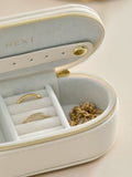 Off-White mini travel jewellery box, imported from the UK